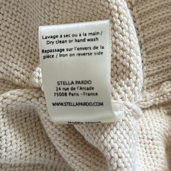 Stella Pardo Paris Lisa Sweater Hand Made Open Flower Crochet Size XS/Small $405 - Picture 13 of 15